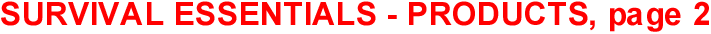 SURVIVAL ESSENTIALS - WATER PURIFICATION SUPPLIES
